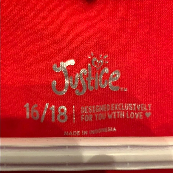 Girls size medium justice button up sweater - Picture 2 of 5